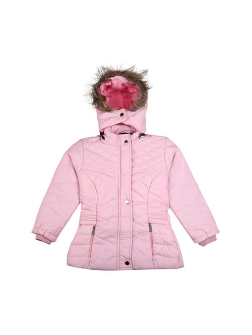 girls hooded neck quilted jacket - 19215346 - Very Small Image - 1