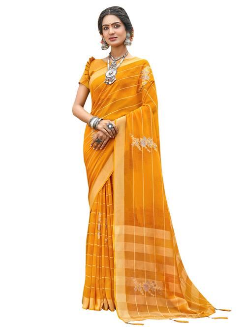 tassel detailed printed saree - 19215634 - Very Small Image - 1
