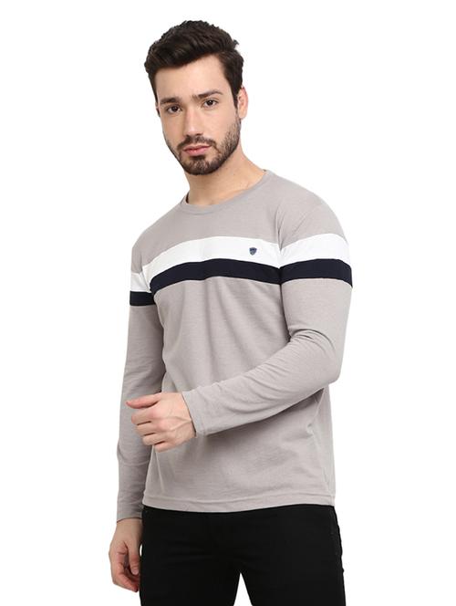 round neck color block t-shirt - 19216083 - Very Small Image - 1