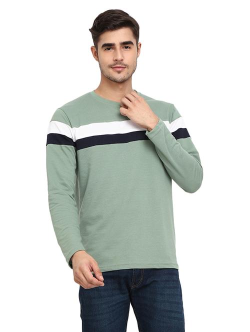 round neck color block t-shirt - 19216087 - Very Small Image - 1