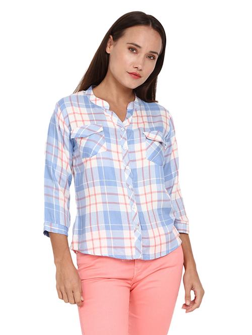checks rayon regular shirt - 19216225 - Very Small Image - 1