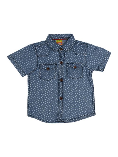 light blue poly acetate shirt - 19217047 - Very Small Image - 1