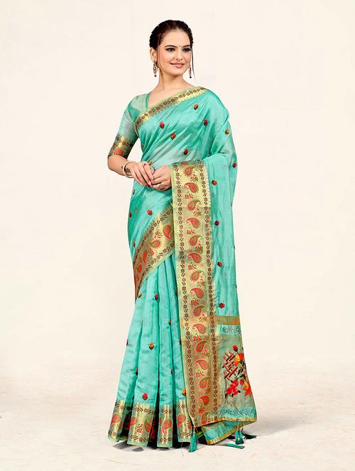 self design woven saree - 19218073 - Very Small Image - 1