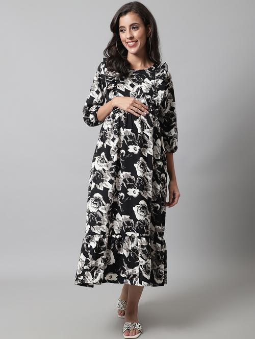 black printed maternity wear - 19218361 - Very Small Image - 1