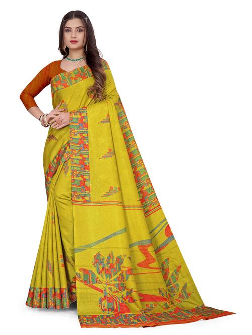 abstract printed saree with blouse - 19219073 - Very Small Image - 1