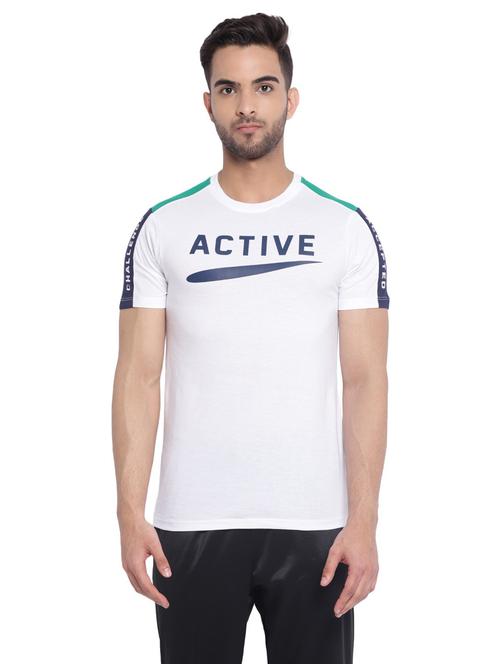 round neck chest-printed t-shirt - 19219207 - Very Small Image - 1