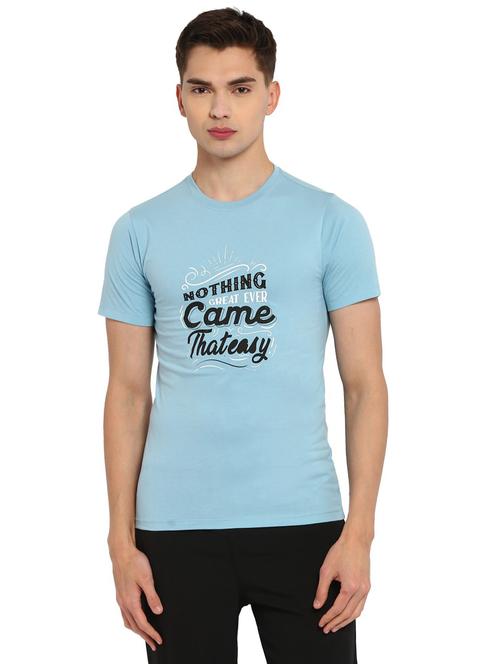 round neck chest-printed t-shirt - 19219215 - Very Small Image - 1