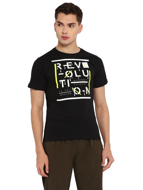 round neck chest-printed t-shirt - 19219225 - Very Small Image - 1
