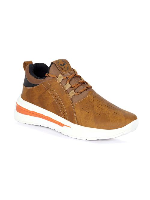 tan solid casual shoes - 19219910 - Very Small Image - 1
