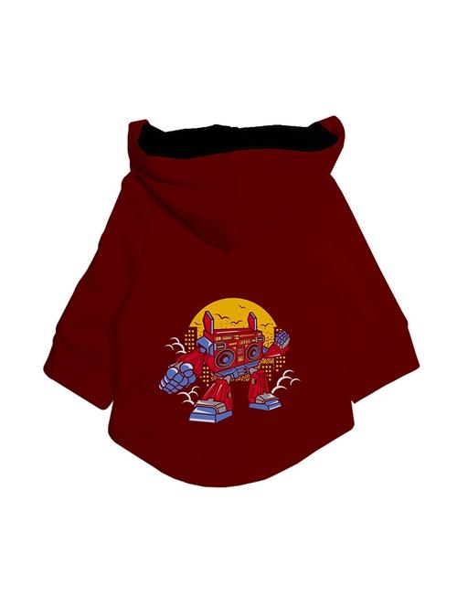 quirky printed hooded dog jacket - 19220082 - Very Small Image - 1