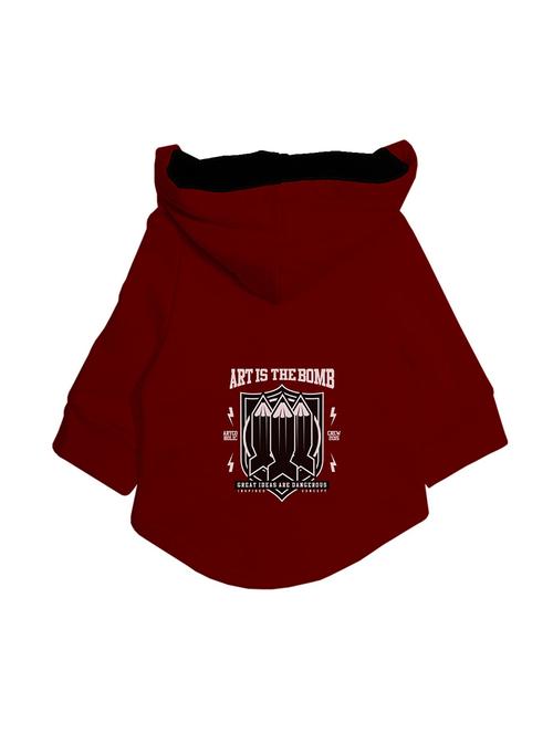 quirky printed hooded dog jacket - 19220133 - Very Small Image - 1