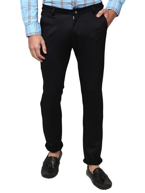 solid flat front casual trouser - 19220461 - Very Small Image - 1