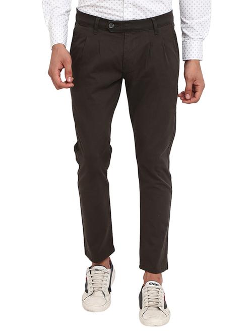 green solid pleated front formal trouser - 19220685 - Very Small Image - 1