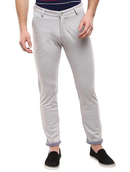 light blue solid flat front formal trouser - 19220725 - Very Small Image - 1
