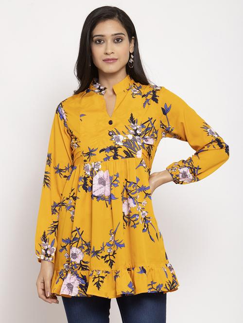 florals printed fit & flare tunic - 19221026 - Very Small Image - 1