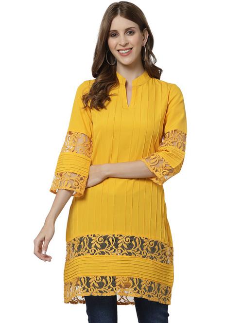 yellow solids tunic - 19221147 - Very Small Image - 1