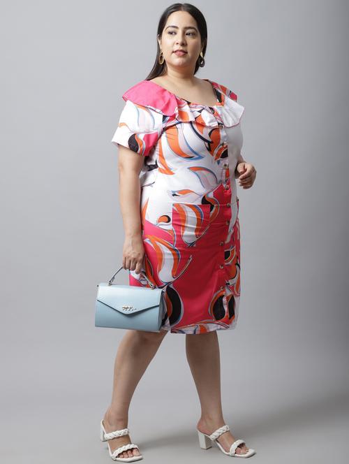 printed a-line dress - 19221190 - Very Small Image - 1
