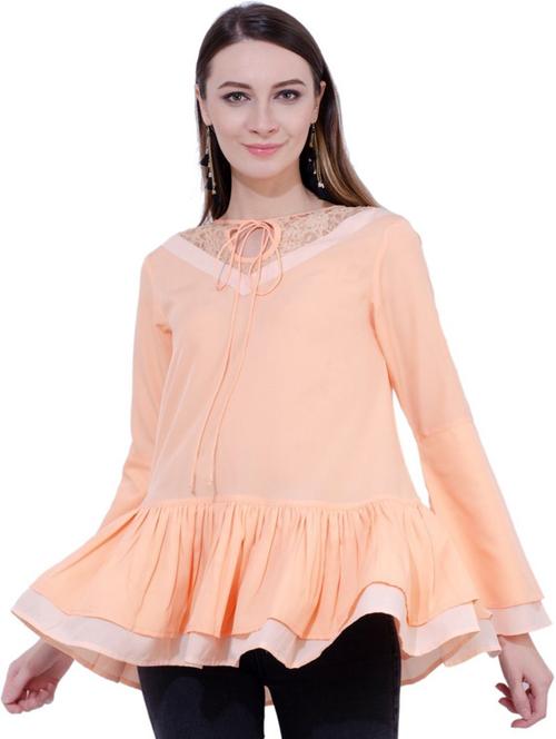 women's peplum key hole neck top - 19221333 - Very Small Image - 1