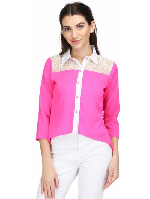 women's straight collared top - 19221423 - Very Small Image - 1