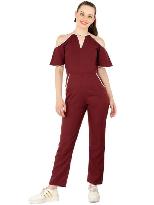 solids full leg jumpsuit - 19221591 - Very Small Image - 1