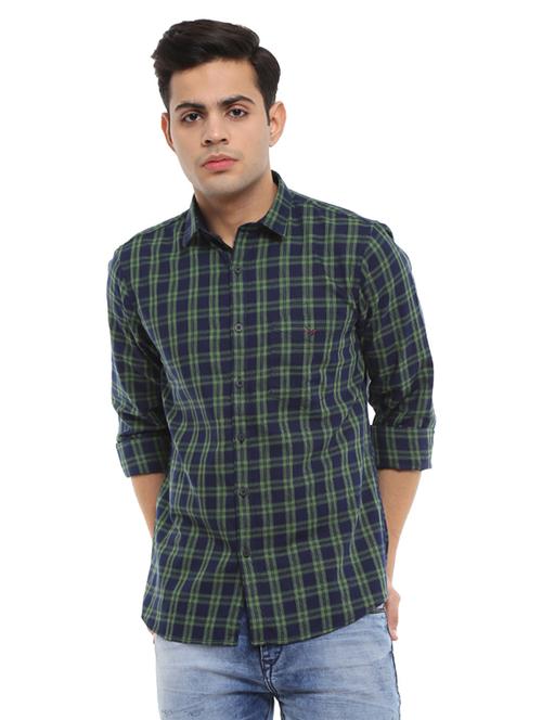 mens checks casual shirt - 19222622 - Very Small Image - 1