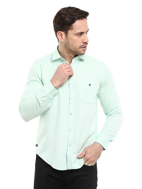 mens solid casual shirt - 19222692 - Very Small Image - 1