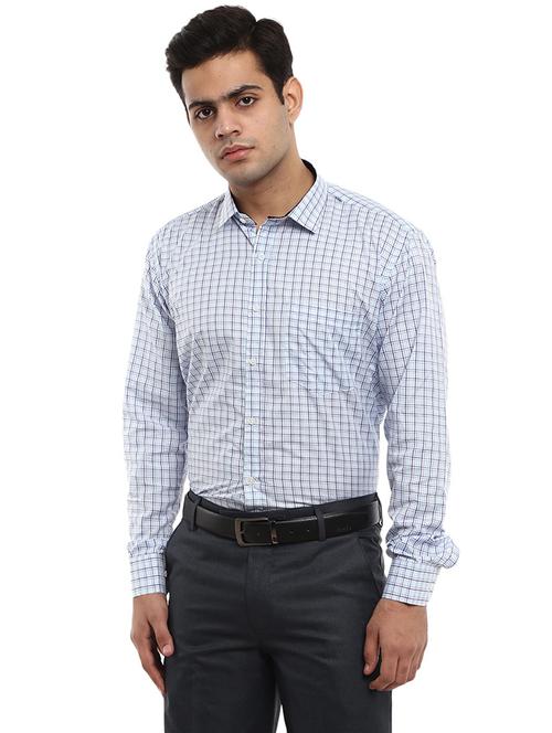 mens checks formal shirt - 19222700 - Very Small Image - 1