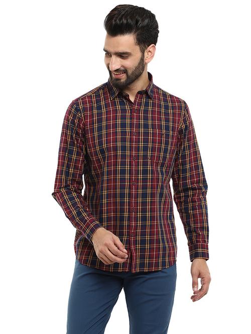 mens checks casual shirt - 19222710 - Very Small Image - 1
