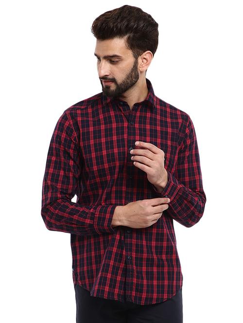 mens checks casual shirt - 19222715 - Very Small Image - 1