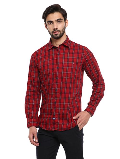 red cotton casual shirt - 19222716 - Very Small Image - 1