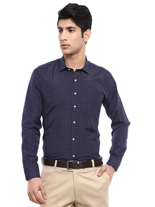 mens checks formal shirt - 19222749 - Very Small Image - 1