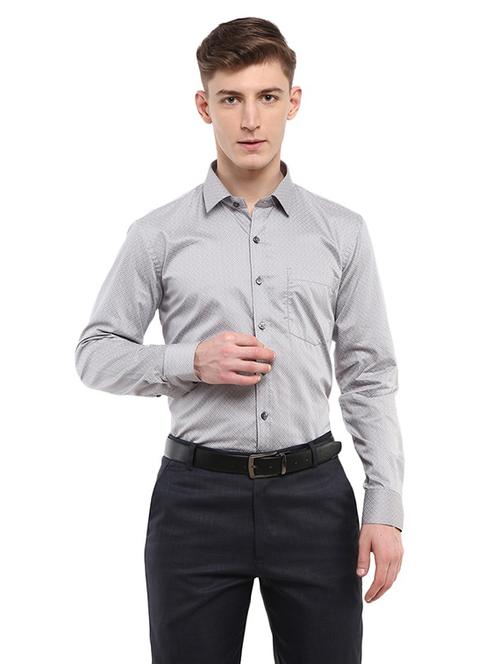 mens micro print formal shirt - 19222802 - Very Small Image - 1