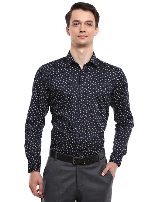 mens micro print formal shirt - 19222803 - Very Small Image - 1