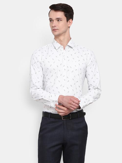 mens micro print formal shirt - 19222817 - Very Small Image - 1