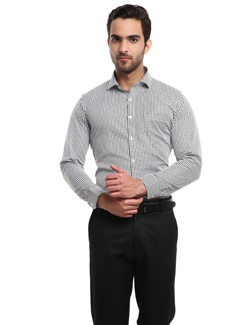 mens checks formal shirt - 19222828 - Very Small Image - 1