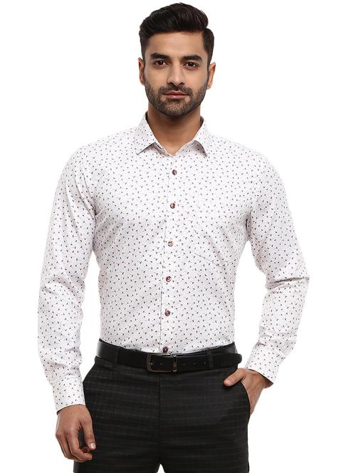 mens micro print formal shirt - 19222868 - Very Small Image - 1