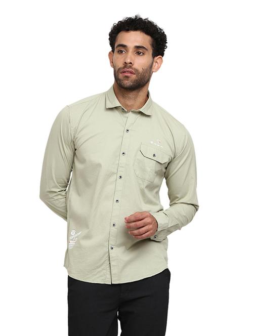 mens solid casual shirt - 19222958 - Very Small Image - 1