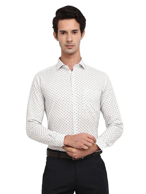 mens micro print formal shirt - 19223062 - Very Small Image - 1