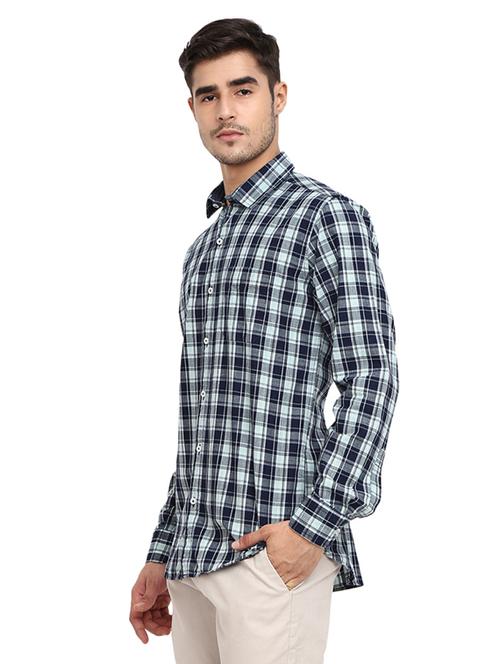 mens checks casual shirt - 19223081 - Very Small Image - 1