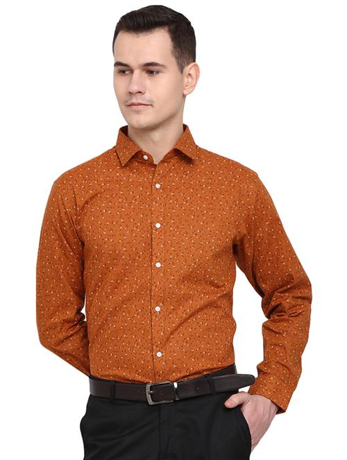 mens micro print formal shirt - 19223153 - Very Small Image - 1
