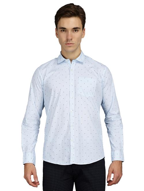 mens micro print casual shirt - 19223156 - Very Small Image - 1