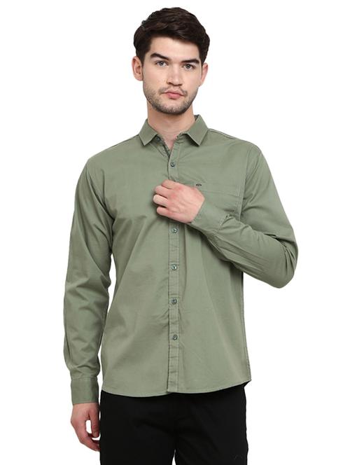 mens solid casual shirt - 19223302 - Very Small Image - 1