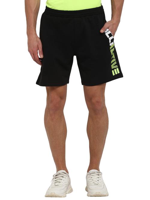 black mid rise printed shorts - 19223668 - Very Small Image - 1