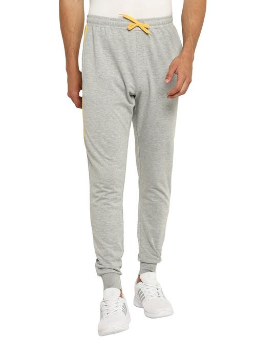 grey color block full length track pant - 19223778 - Very Small Image - 1