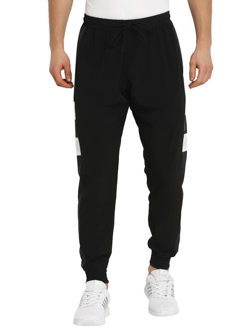 black color block full length track pant - 19223843 - Very Small Image - 1
