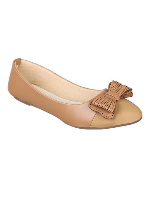beige solid ballerina - 19224284 - Very Small Image - 1