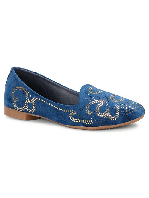 teal embellished slip on ballerina - 19224296 - Very Small Image - 1