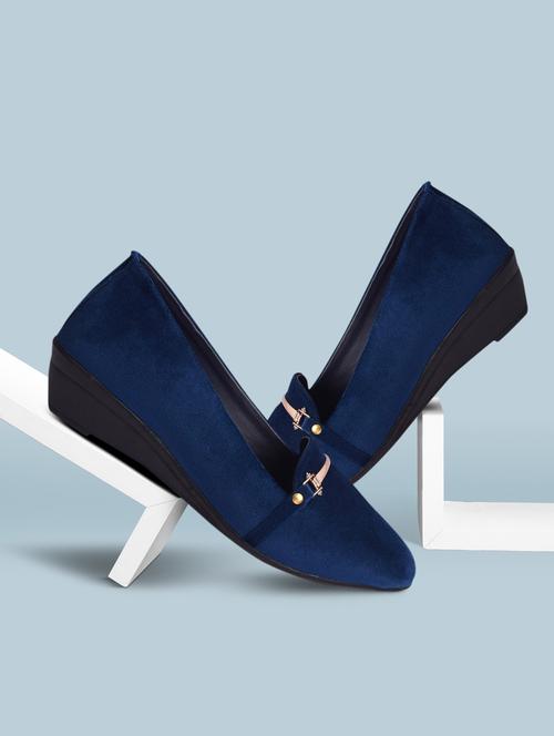 navy blue solid ballerina - 19224374 - Very Small Image - 1