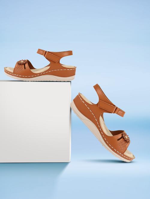 tan ankle strap wedges - 19224491 - Very Small Image - 1
