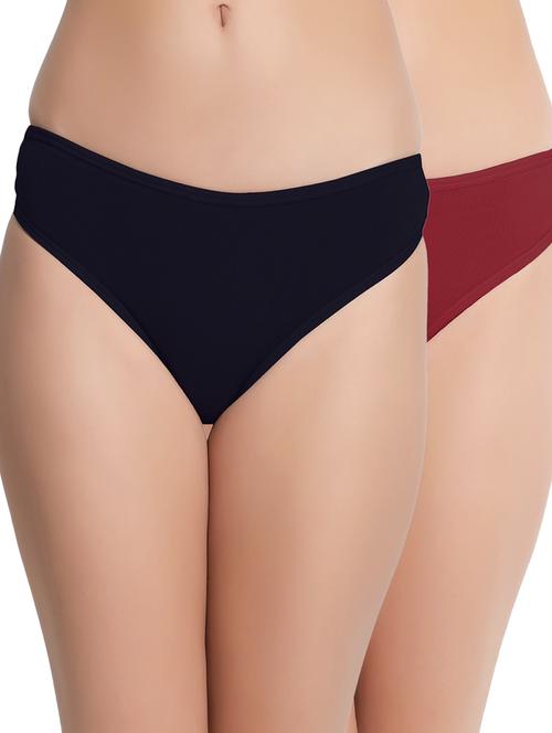 multi colored solid panty combo - 19224854 - Very Small Image - 1